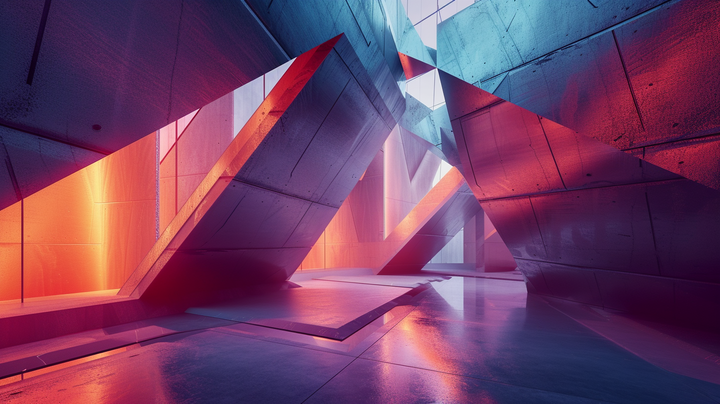 colorful modern futuristic buildings
