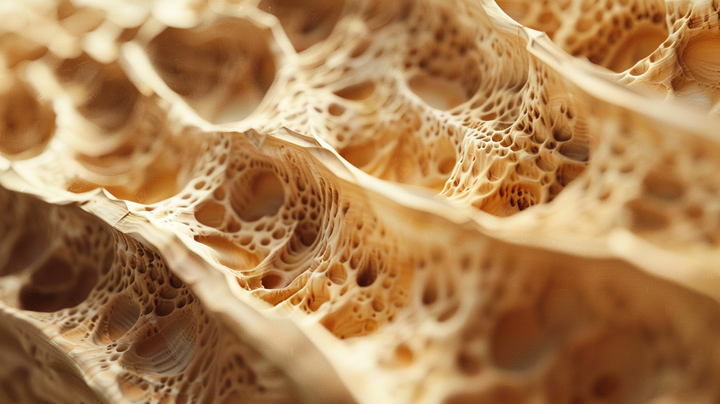 Highly detailed internal structure of a piece of wood
